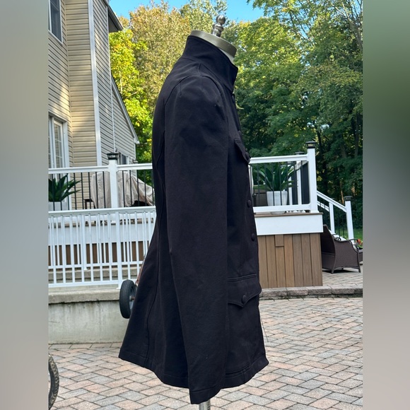 DANA B AND KAREN COLLABORATED MILITARY CHOCOLATE BROWN JACKET BLAZER 4 SMALL MED - Picture 2 of 4